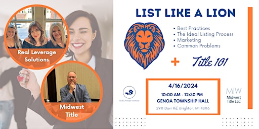 Immagine principale di List Like a Lion: Innovative Listing Strategies + Title 101 