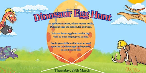 Primaire afbeelding van SOLD OUT: Easter Dinosaur Egg Hunt