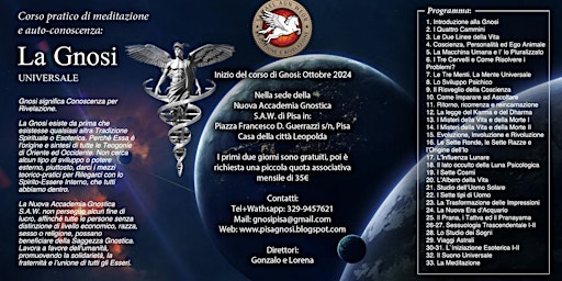 Imagem principal do evento Corso di Meditazione e Gnosi a Pisa-Inizio nuovo Corso ottobre 2024