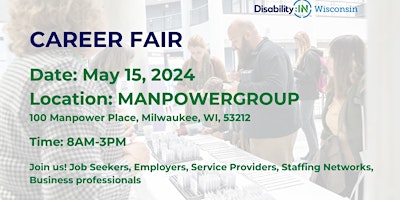 Primaire afbeelding van Disability:IN Wisconsin Career Fair