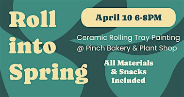 Primaire afbeelding van Roll into Spring: Ceramic Rolling Tray Painting