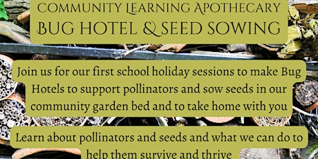 Community Learning Apothecary- Bug Hotel & Seeds- Sunday