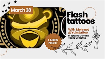 Imagen principal de Flash Tattoos with Mehmet for March Ladies Night