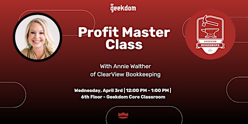 Imagem principal do evento Profit Master Class with Annie Walther