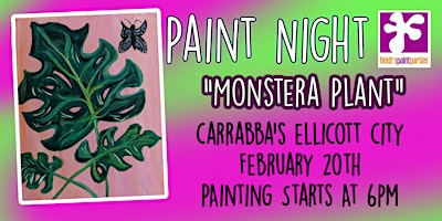Imagem principal do evento Monstera Plant Paint Night