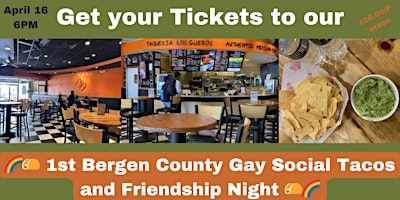 Primaire afbeelding van Bergen County Gay Social Tacos and Friendship Night