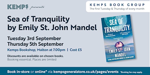 Book Club - Tuesday - Sea of Tranquility by Emily St John Mandel primary image