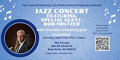 Live in Concert: Bob Mintzer with Louis Armstrong Jazz Performance Program primary image
