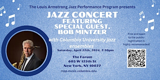 Imagem principal de Live in Concert: Bob Mintzer with Louis Armstrong Jazz Performance Program