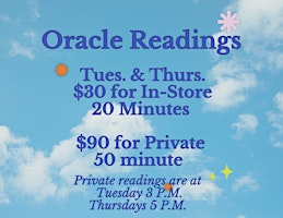 Hauptbild für Oracle Readings with Betty Thursday 4-25