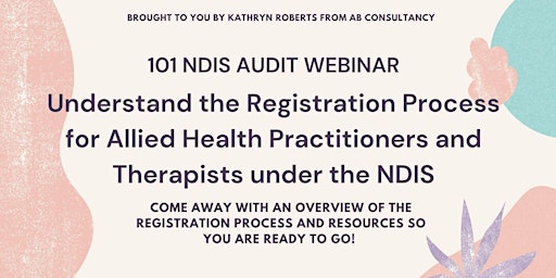 Imagen principal de NDIS Registration Webinar for Allied Health Practitioners and Therapists