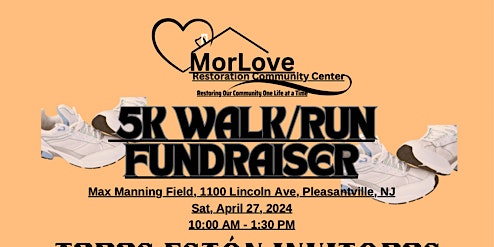 Primaire afbeelding van MorLove Help for the Homeless 5K Walk/Run Fundraiser