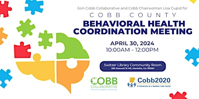 Imagem principal do evento Cobb County Behavioral Health Coordination Meeting