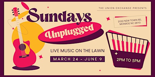 Primaire afbeelding van Sundays Unplugged: Live Music On The Lawn at The Union Exchange