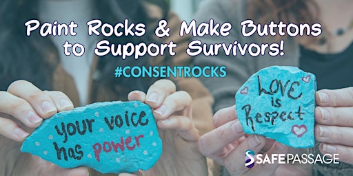 Imagen principal de Paint Rocks and Make Buttons to Support Survivors