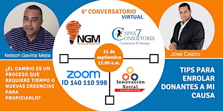 Imagen principal de SEXTO CONVERSATORIO VIRTUAL DE INNOVACIÓN SOCIAL