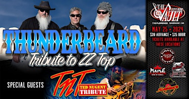 Imagem principal do evento THUNDERBEARD "Tribute to ZZ Top" wsg/ TNT "Ted Nugent Tribute"