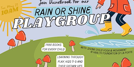 Hauptbild für May Playgroup: Rain or Shine with Christie from Divine Child Yoga