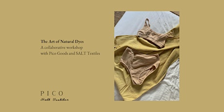 The Art of Natural Dyes with SALT Textiles and Pico Goods