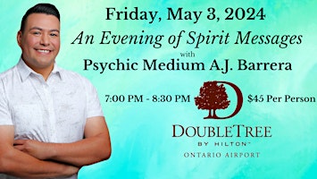 An Evening of Spirit Messages with Psychic Medium A.J. Barrera primary image