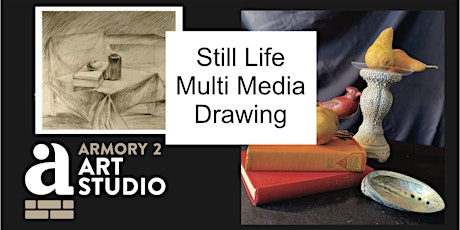 Still Life Multi Media Drawing
