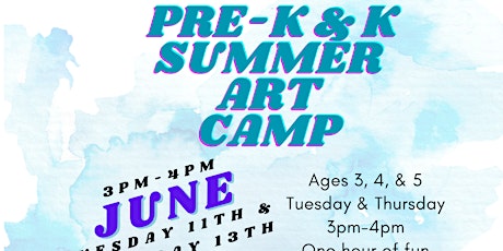 Pre-K & K Summer Art Camp