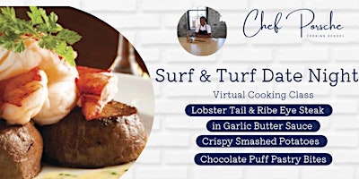 Hauptbild für Surf & Turf Date Night - Virtual Cooking Class
