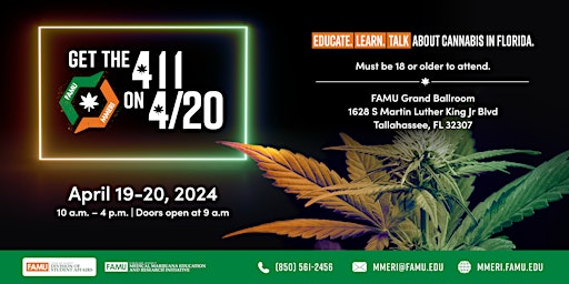 Imagem principal do evento Get the 411 on 4/20: Educate. Learn. Talk About Cannabis.