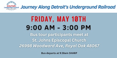 Imagem principal do evento Journey Along Detroit’s  Underground Railroad