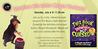 Imagem principal do evento "This Book is Definitely NOT Cursed" Storytime with author Megan Woodward