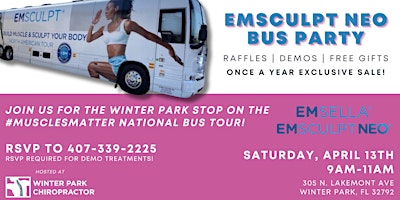 Imagem principal de Winter Park #MusclesMatter Bus Tour Party | Demo the EmSculptNeo and EmSella
