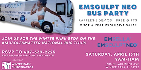 Winter Park #MusclesMatter Bus Tour Party | Demo the EmSculptNeo and EmSella