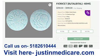 Buy Fioricet online 24x7 AVAILABLE IN STOCK