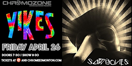Imagem principal do evento YIKES & SAWBONES live at Chromozone