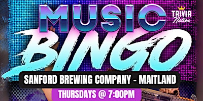 Primaire afbeelding van Music Bingo at  Sanford Brewing Company - Maitland - $100 in prizes!!