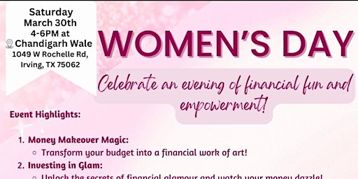 Primaire afbeelding van Women's Day Celebration : Enjoy with Financial fun knowledge and Empowerment