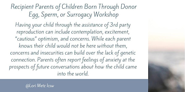 Recipient Parents of Children Born Through Donor Conception and Surrogacy.
