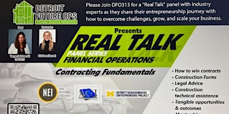 DFO313  Detroit Contractors  "Real Talk" series