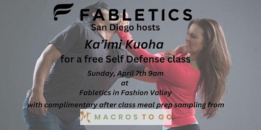 Primaire afbeelding van Free self defense class at Fabletics San Diego