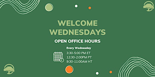 Immagine principale di Welcome Wednesdays - Open Office Hours 