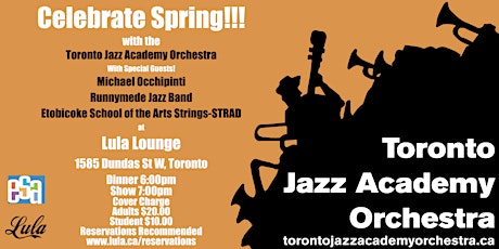 Celebrate Spring with the Toronto Jazz Academy Orchestra and Special Guests