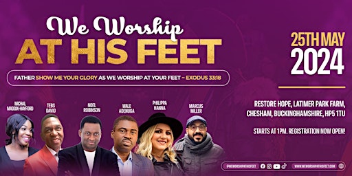 Imagen principal de We Worship At His Feet 2024 (FREE EVENT)