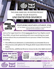 Uncontested Divorce Know Your Rights Workshop!