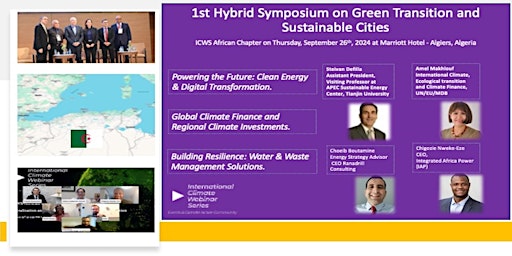 Primaire afbeelding van 1st Hybrid Symposium on Green Transition and Sustainable Cities/ICWS Africa