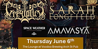 Imagem principal de GREYLOTUS/SARAH LONGFIELD/AMAVASYA/SPACEWEATHER @Voodoo Brewing Co