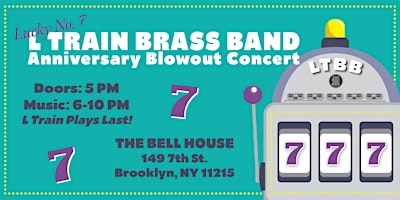 Primaire afbeelding van L Train Brass Band Anniversary Blowout Concert