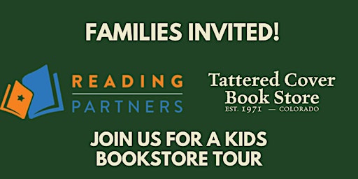 Primaire afbeelding van Kids Bookstore Tour with Reading Partners CO and Tattered Cover Colfax