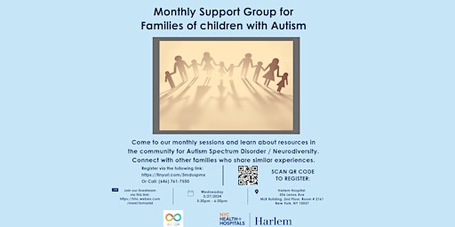 Monthly Support Group for Families of Children with Autism primary image