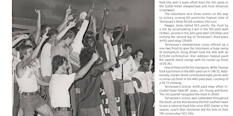 50th Anniversary of Tennessee's 1974 NCAA Track and Field Championship