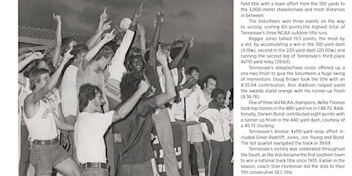 Imagem principal do evento 50th Anniversary of Tennessee's 1974 NCAA Track and Field Championship